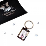I Love How We Don't Need To Say Out Loud ...  Pink Owl Metal Keyring In Gift Box